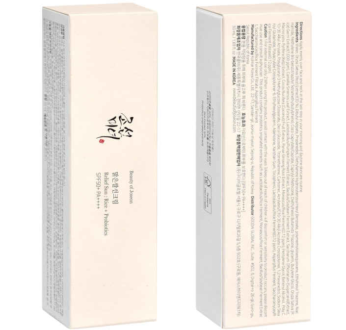 Beauty of Joseon Relief Sun: Rice + Probiotics